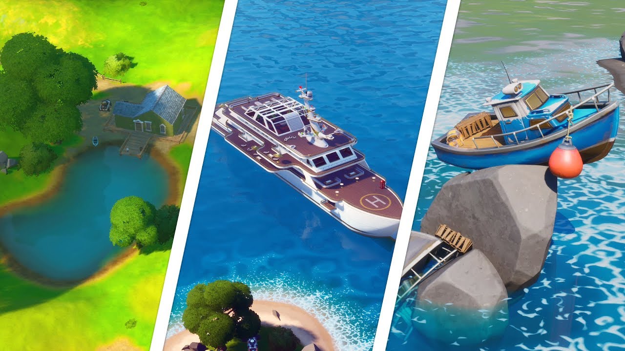 Visit Shipwreck Cove, Yacht, and Flopper Pond Locations - Fortnite Challenge