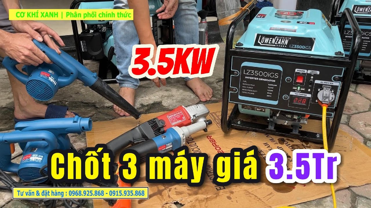 [ 3.5Kw - 3.5Tr ] TEST MÁY PHÁT ĐIỆN MINI CHẠY ĐƯỢC ĐIỀU HOÀ
