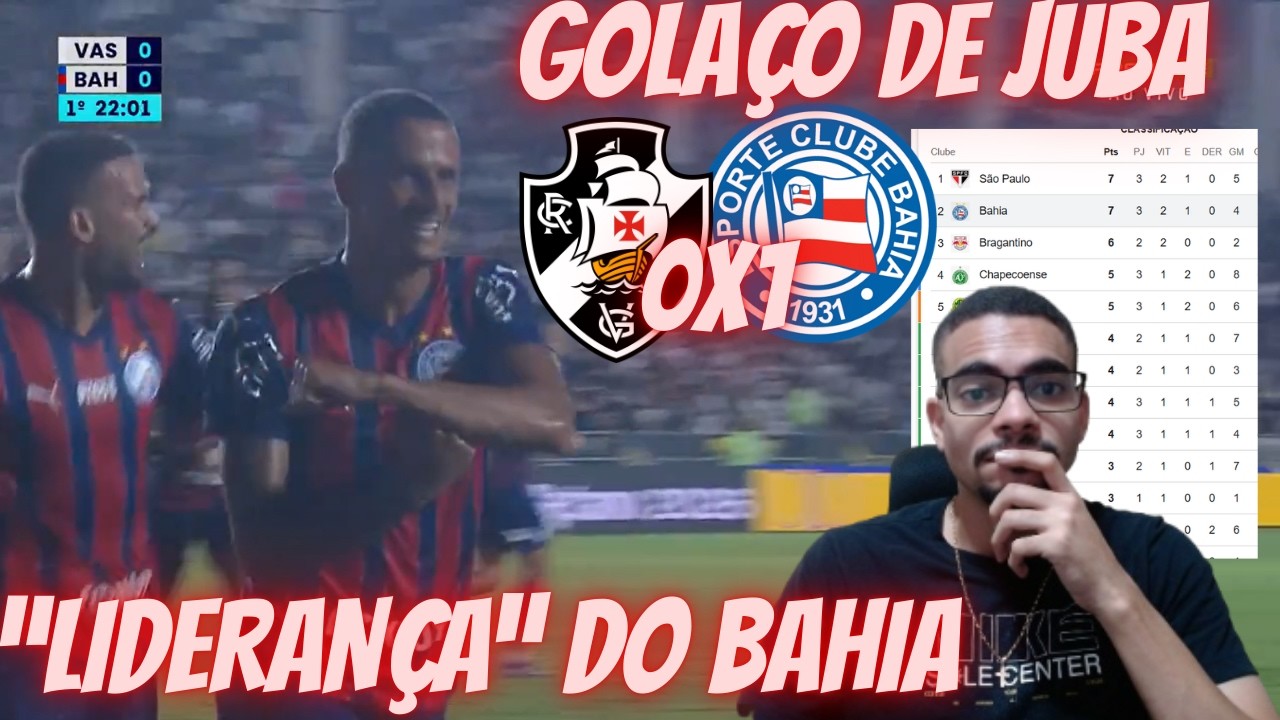 VASCO 0X1 BAHIA - PINTURA DE JUBA E QUE INÍCIO DO BAHIA NA SÉRIE A