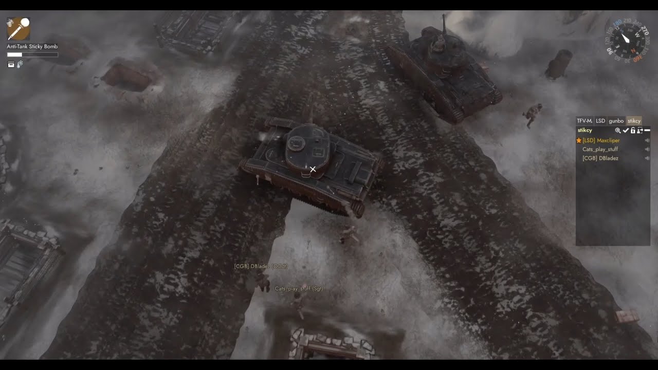 Decimating Warden tank line with stickys
