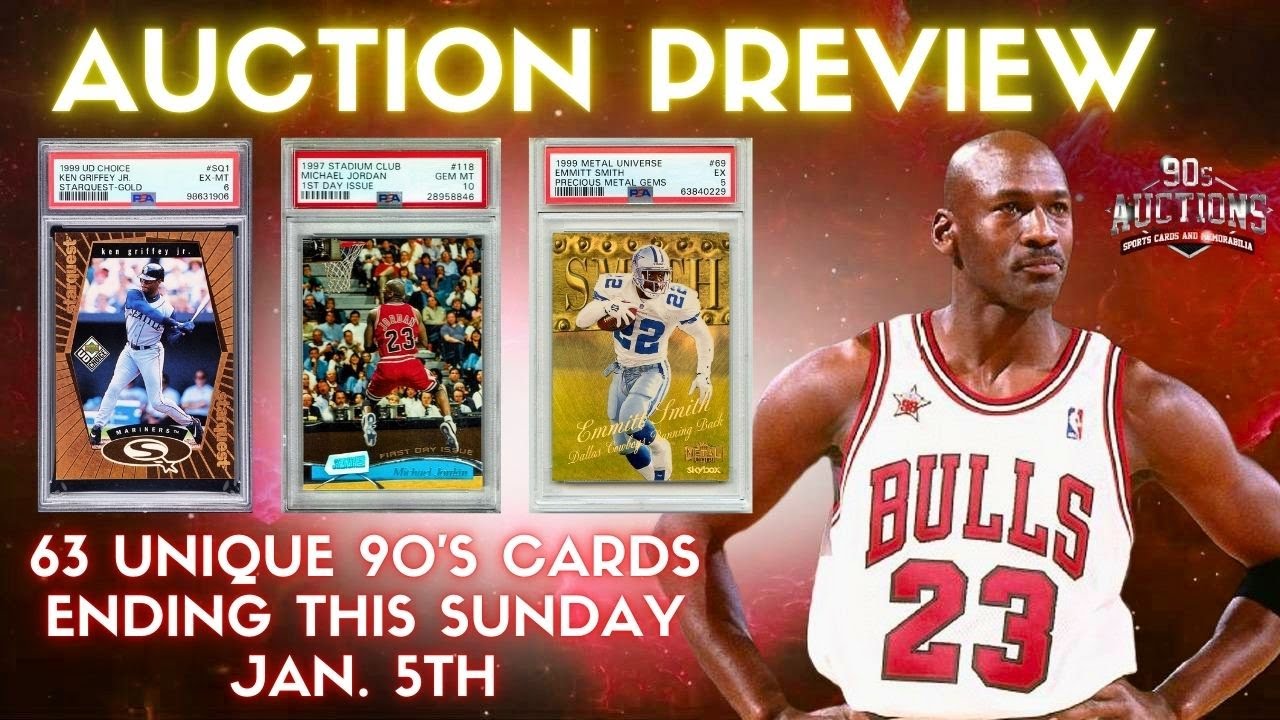Jordan, Griffey, Gretzky & More Ending THIS SUNDAY NIGHT - Jan. 5th - 90s Auctions