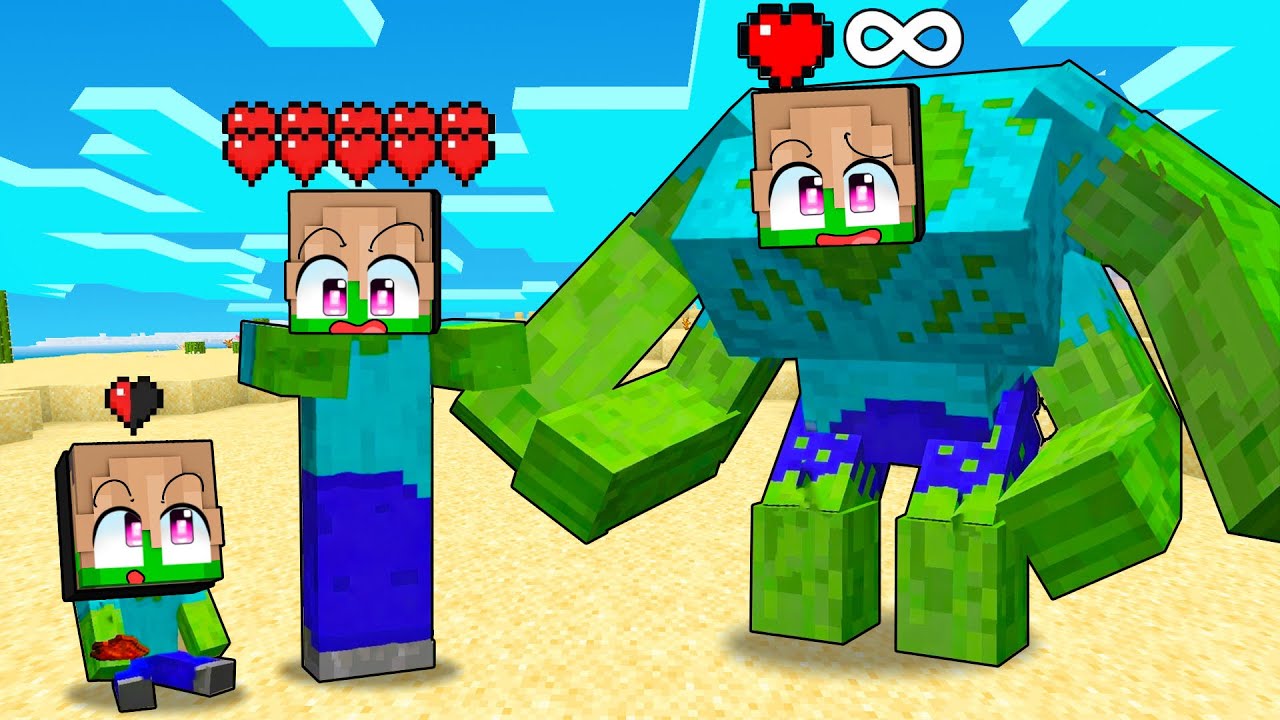 AKU MENJADI ZOMBIE PALING KUAT DI MINECRAFT!!