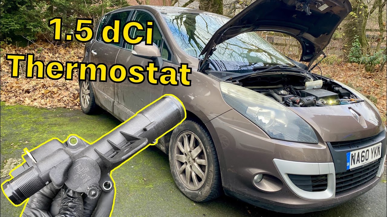 Замена термостата Renault Scenic 1.5dCi / Ремонт непрогретого двигателя 1.5dCi + удаление охлажда...