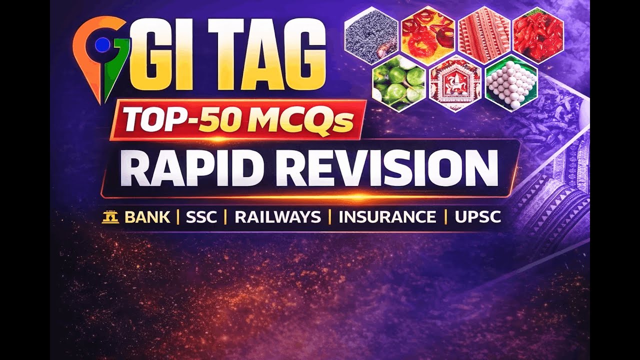 GI tags for SSC MTS| RBI ASSISTANT | BANK| RAILWAY|  Must Watch | GI Tag Important Questions