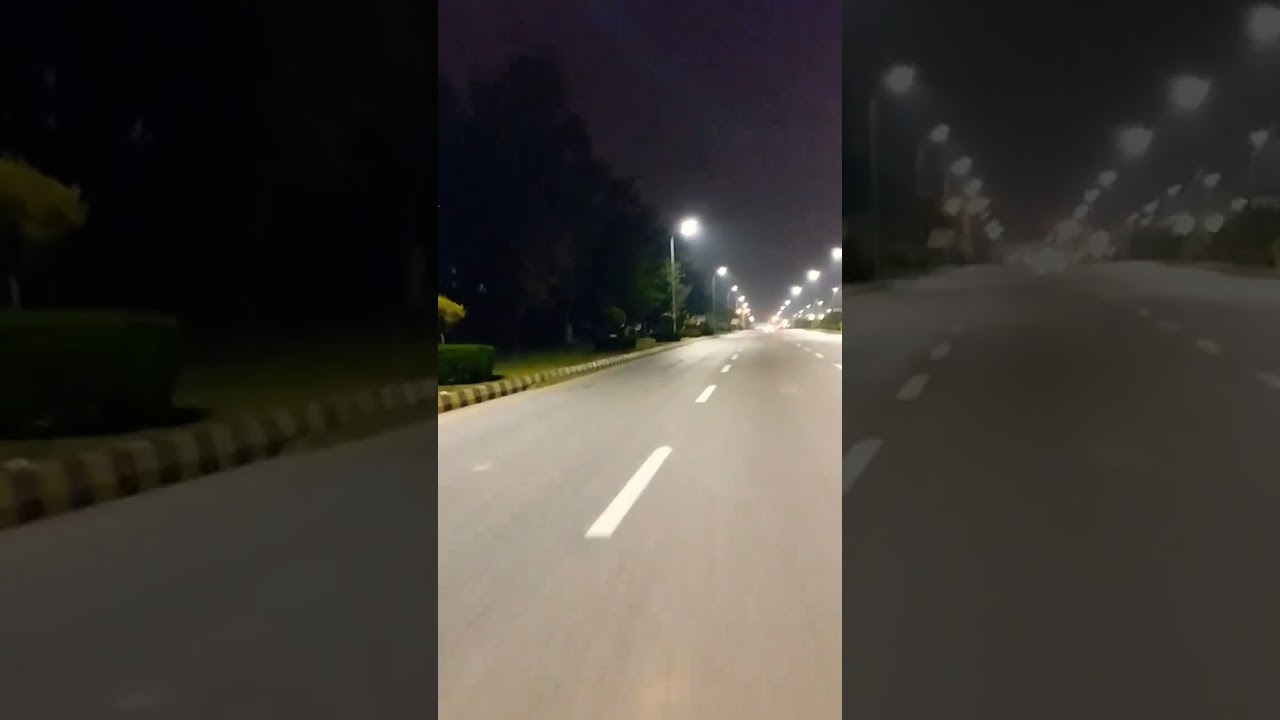 Night View Red zone Islamabad Beautiful View of Constitution Avenue Night View #redzone #pakistan