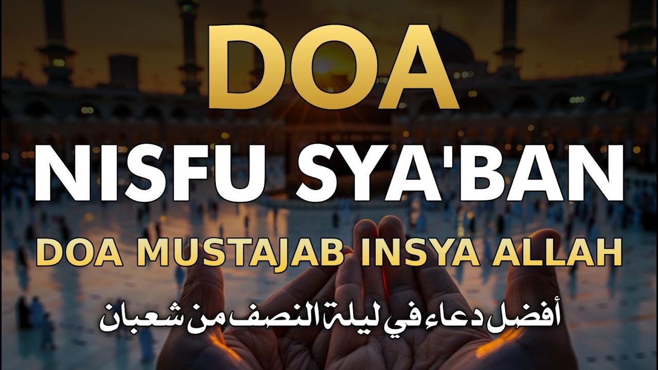 Doa Malam Nisfu Sya'ban🌙Lengkap Arab Waktu Istimewa Penuh Berkah! - Nisfu Sya'ban 2026 /14 Shbn 1447