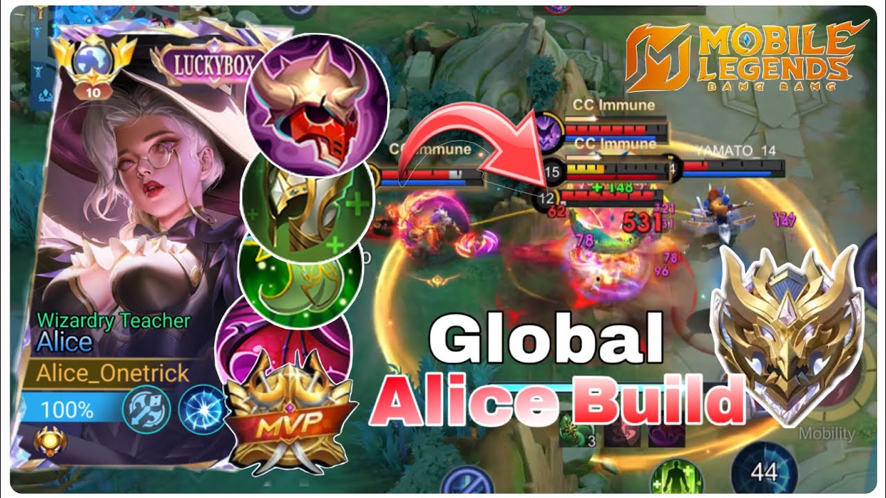 How To Alice EXP Vs Julian : Best Alice Build : MLBB