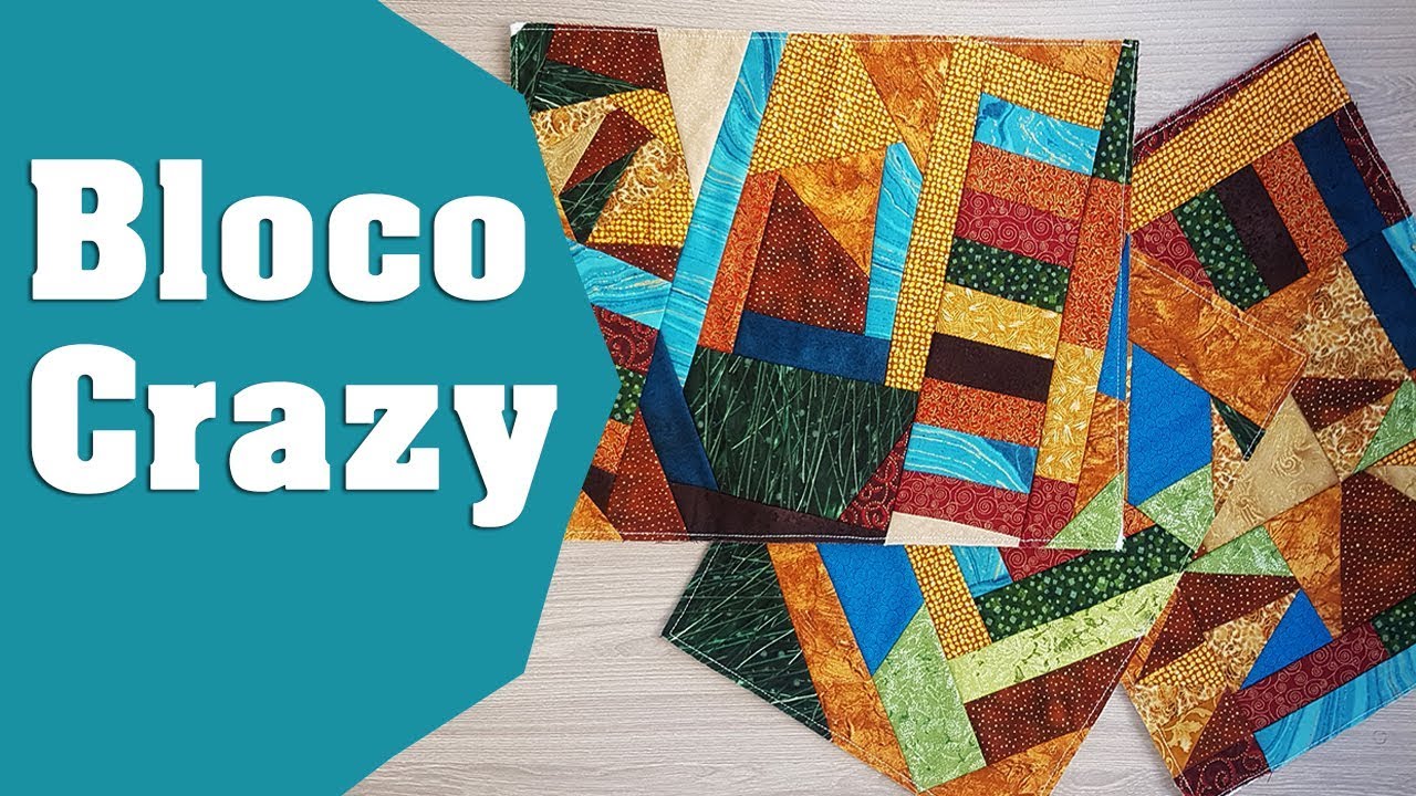 Como fazer o Bloco Crazy com Retalhos de Tecido | Ana Cosentino
