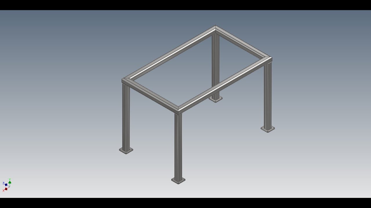 Diseño de una Mesa de Trabajo | Estructura en PTR Cuadrado | Ensamble en Inventor