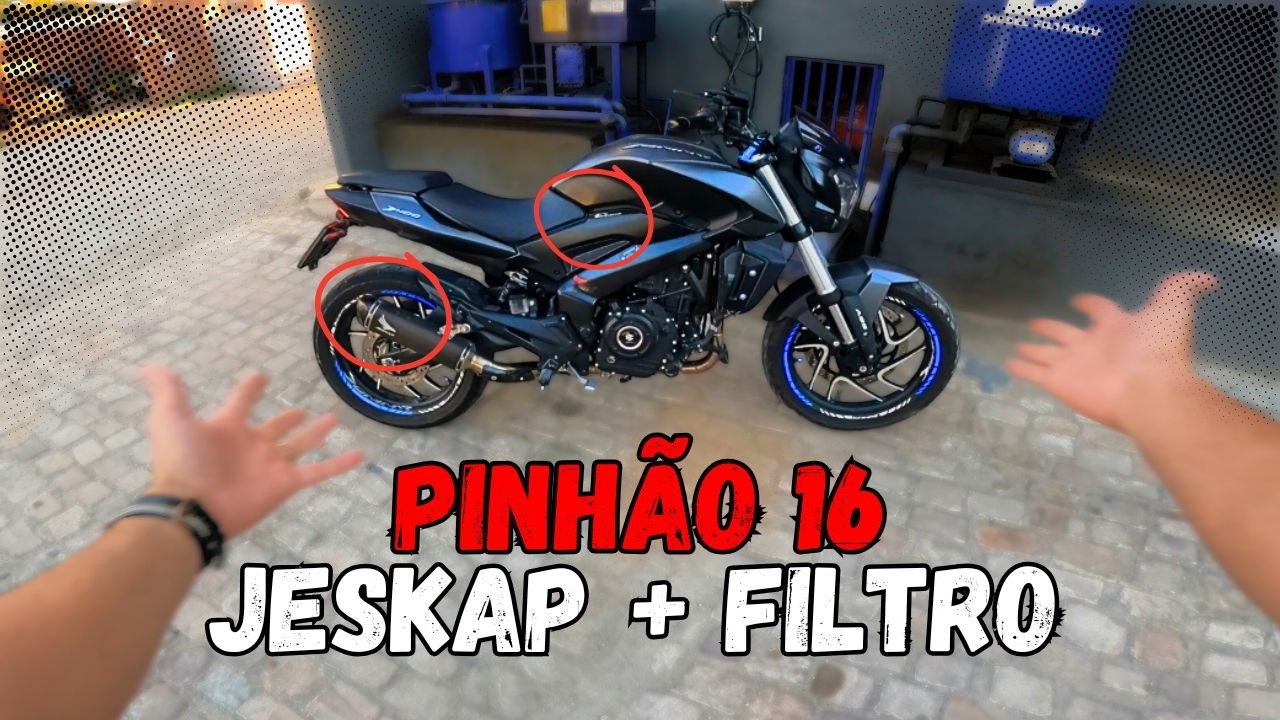 Bajaj D400 TOP SPEED pinhão 16 + Jeskap + Filtro esportivo + alinhamentos, 200km/h quase!