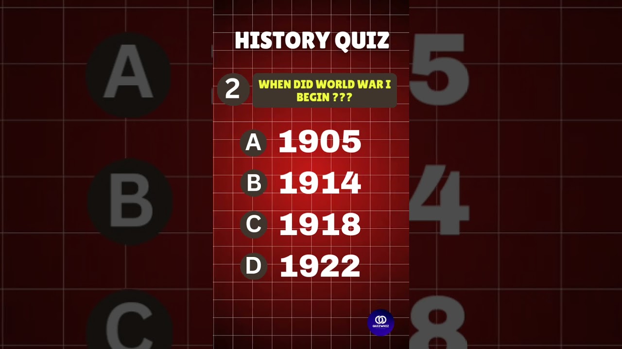 World History Quiz Questions And Answers | Quizwhiz