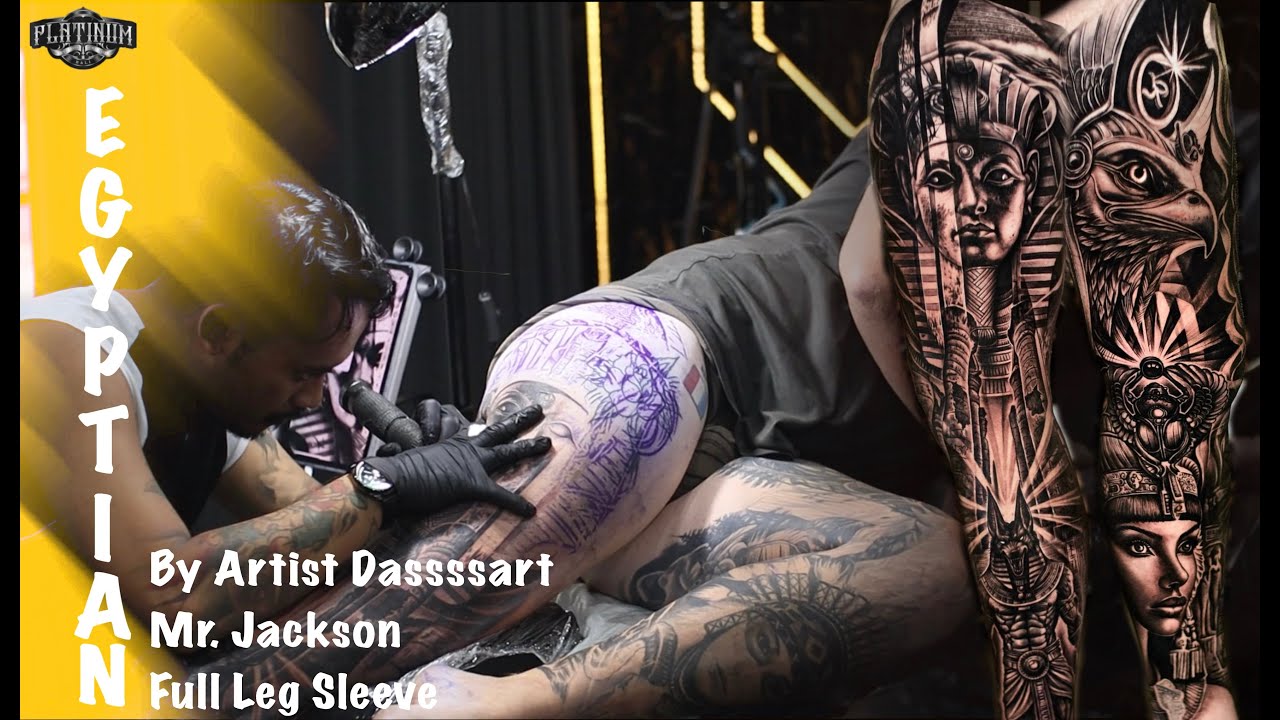 PERFECT EGYPTIAN THEMEN ON FULL LEG SLEEVE🔥‼️|| BY ARTIST DASSSSART