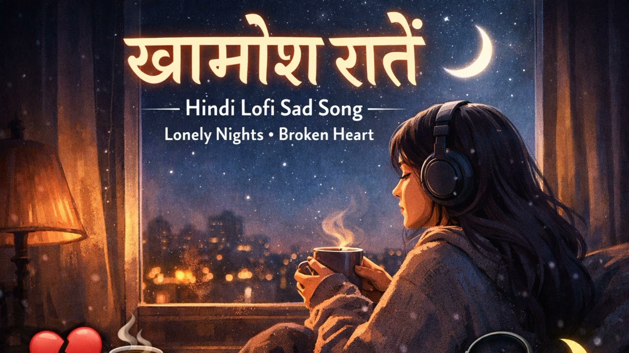Khamosh Raatein 💔 Hindi Lofi Sad Song | Late Night Heartbreak Vibes | Relaxing Chill Beats