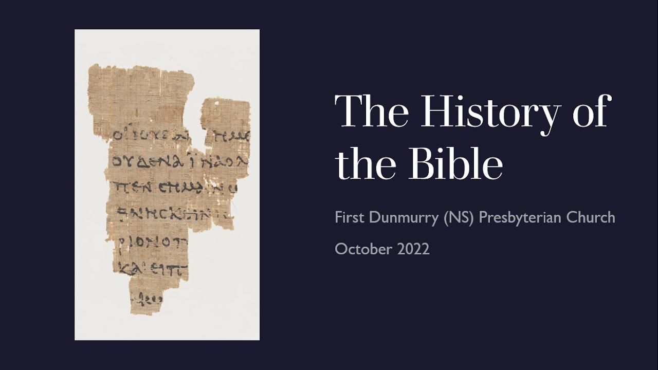 The History of the Bible 1. The Formation of the Bible