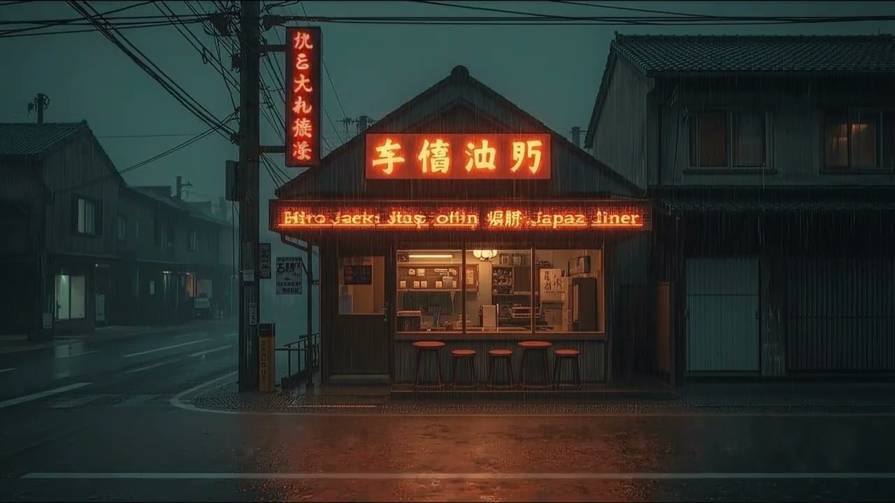 Japanese Rainy Alley lofi ☔ | Atmospheric Chill Beats