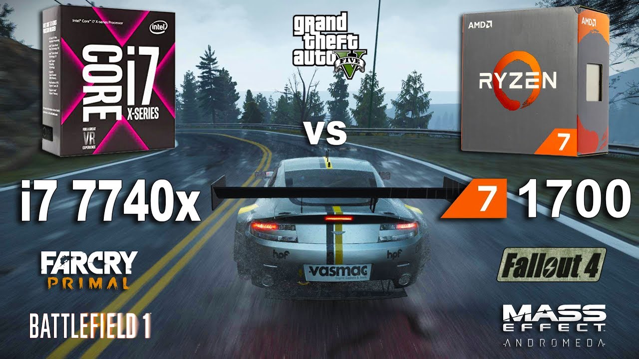 i7 7740x vs Ryzen 7 1700 Test in 6 Games (GTX 1070)