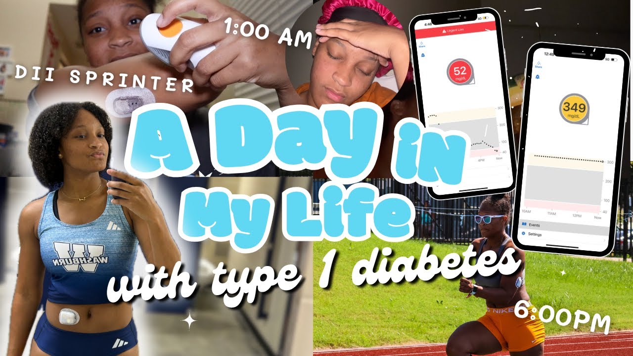 Type 1 Diabetic Athlete: A Realistic Day in My Life as a DII sprinter! 🔥