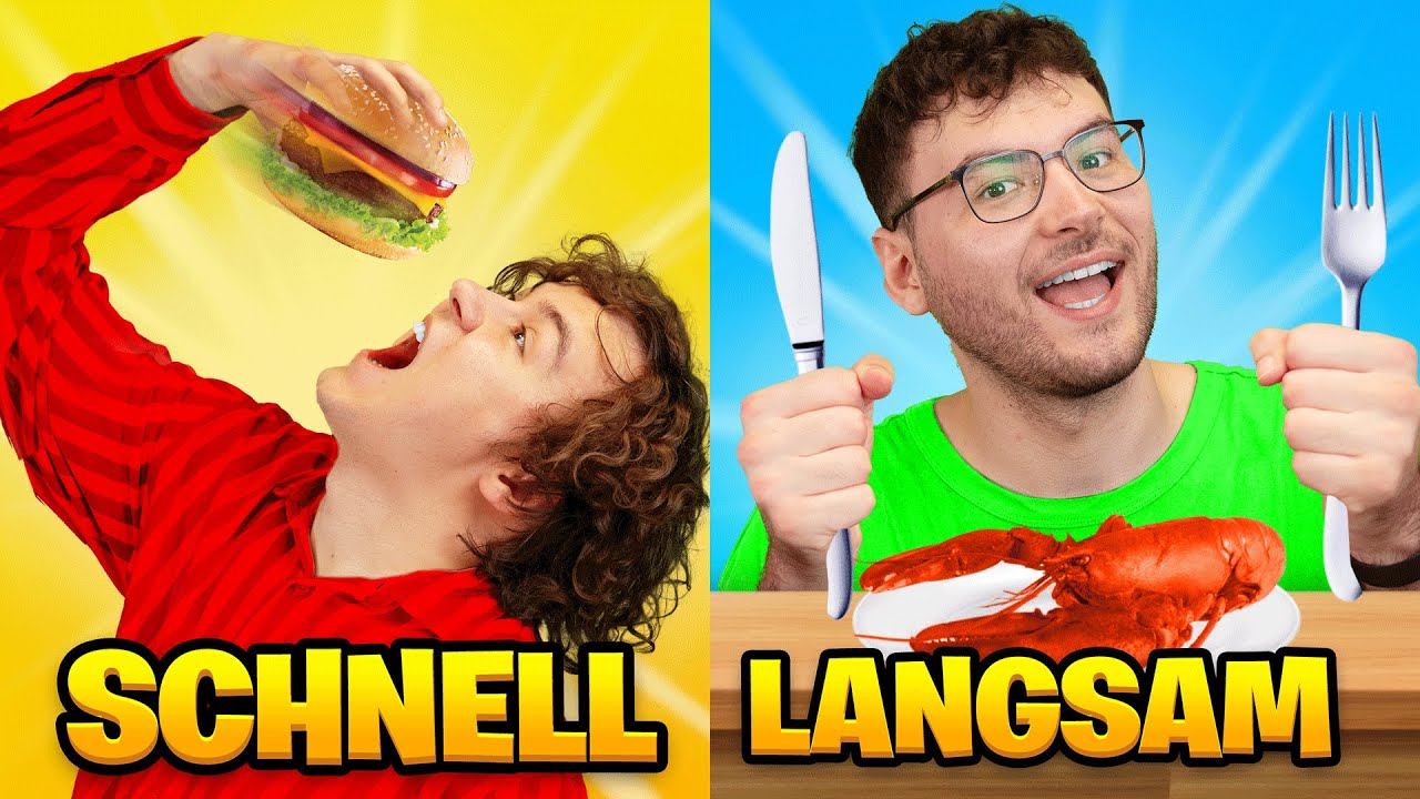 SCHNELL vs LANGSAM ESSEN !! (TISCHVIDEO)
