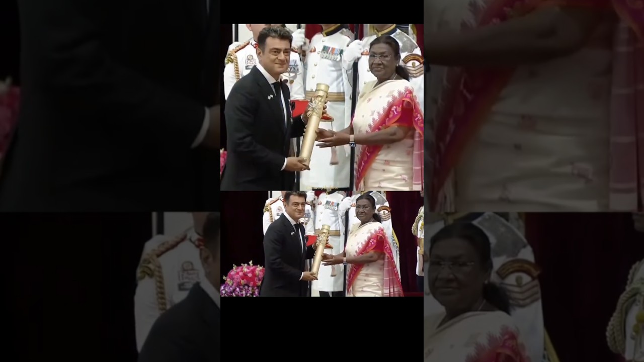 🔥Ajithkumar receives the prestigiousPadma Bhushan award#padmabhushan #ajithkumar #thala #viralreels