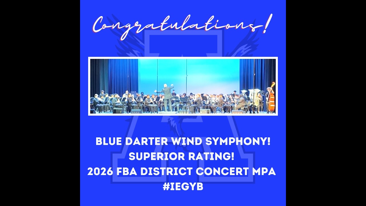 2026 Blue Darter Bands Wind Symphony District Concert MPA Complete Performance