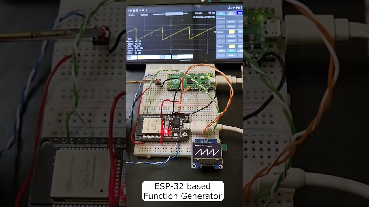 ESP32 Function Generator with a Raspberry Pi Pico Oscilloscope