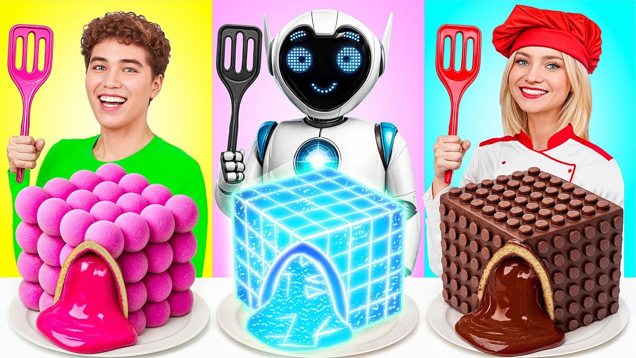 Eu vs Minha Vó No Desafio De Culinária com um Robô | Batalha Épica de Comida por Bubba DO Challenge