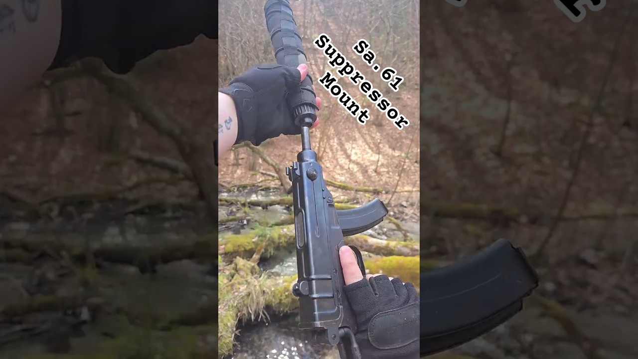 Sa61 suppressor mount#scorpio #shorts #foryou #airsoft #hunting #gaming #fps #pov #gun #nature #asmr