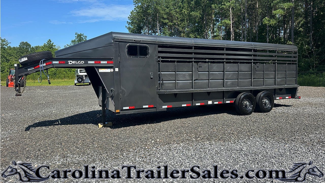 2024 Delco 24&rsquo; Stock Combo Trailer Tour | 20&rsquo; Stock Area, Dressing Room