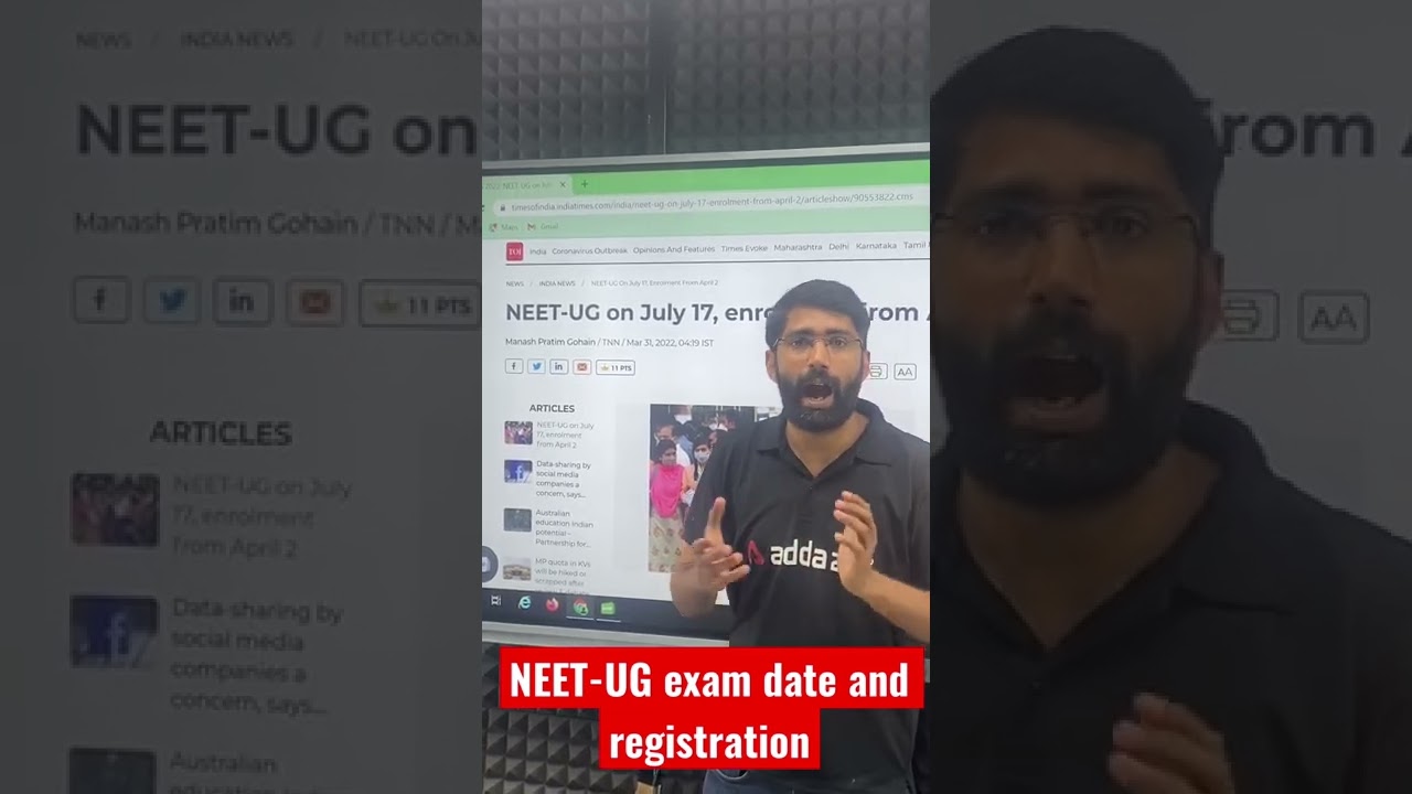 NEET 2022 Exam Date | Application Form | NEET 2022 Latest News #shorts #neet2022