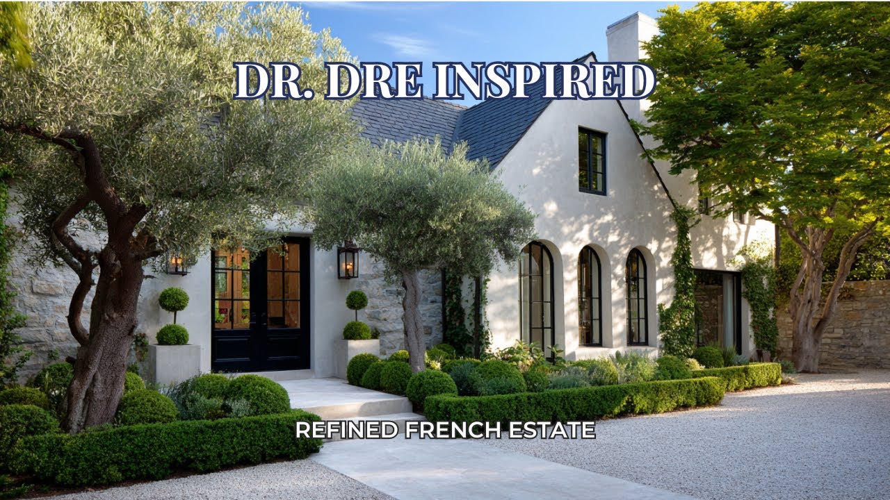 Dr. Dre Woodland Hills French Country Manor Tour with an Elegant, Cozy, and Refined Interior Style