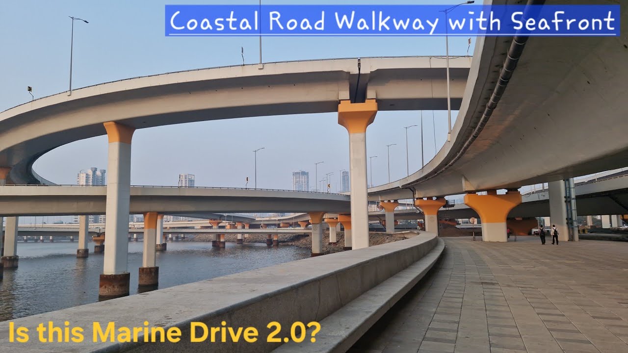 Mumbai’s NEW Marine Drive?..Walking on Mumbai’s New Seafront Promenade | It is STUNNING!!!!!