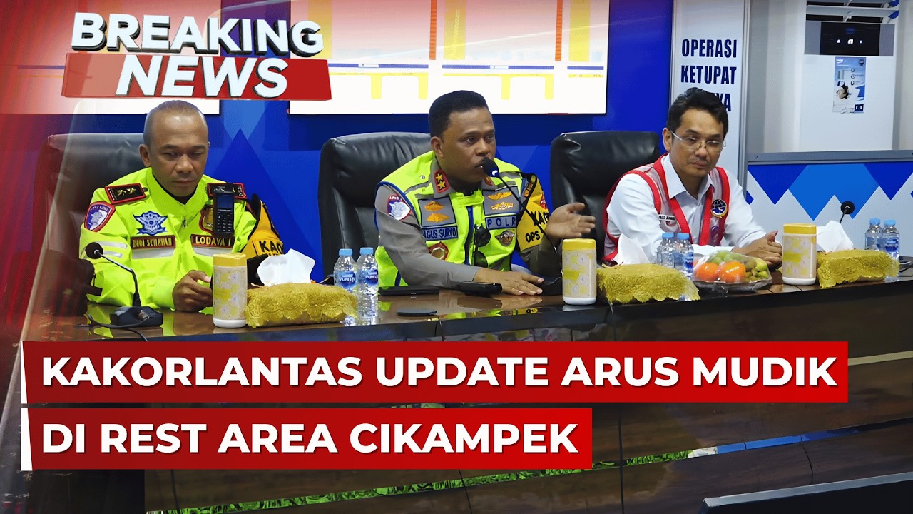 BREAKING NEWS - Kakorlantas Update Arus Mudik Lebaran di Rest Area Cikampek