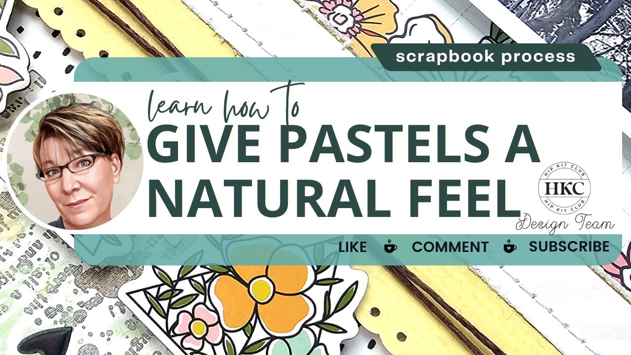 Mix Neutrals & Statement Colors on a Page|  Outdoor Mixed Media Scrapbook Layout | HipKit Club