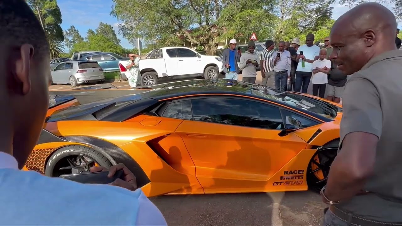 Lamborghini Aventador GT Evo somewhere in Limpopo South Africa || engine start|| Revs and a take off