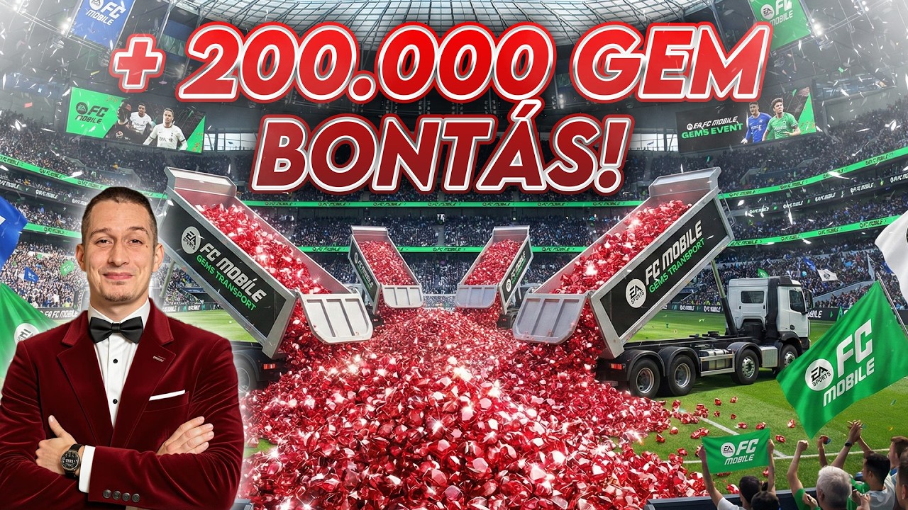 EA FC Mobile | GEMES GIGABONTÁS! 200k Gem + 40k Extra Time