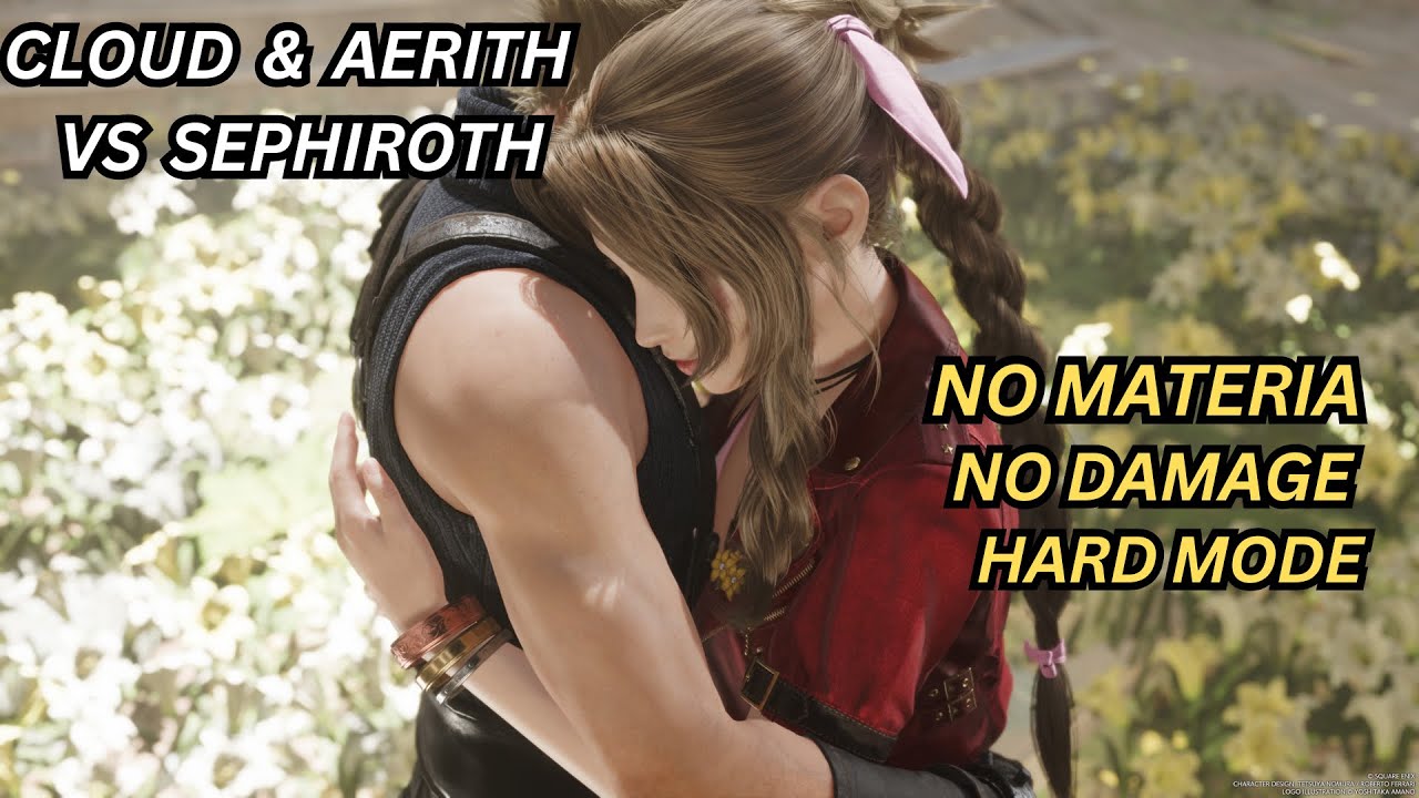 FFVII Rebirth Cloud & Aerith Vs Sephiroth (No Damage, No Materia, Hard Mode)