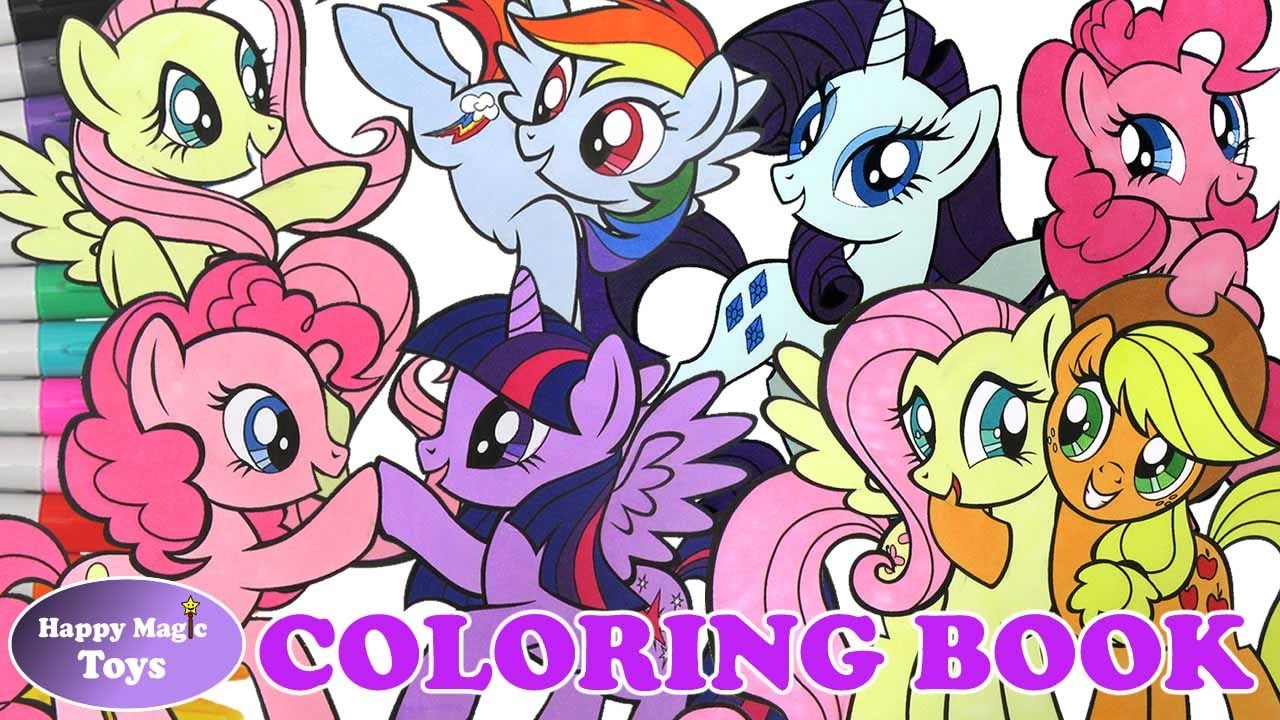 My Little Pony MLP Mane 6 Coloring Book Compilation 1 Coloring Page Friendship is Magic