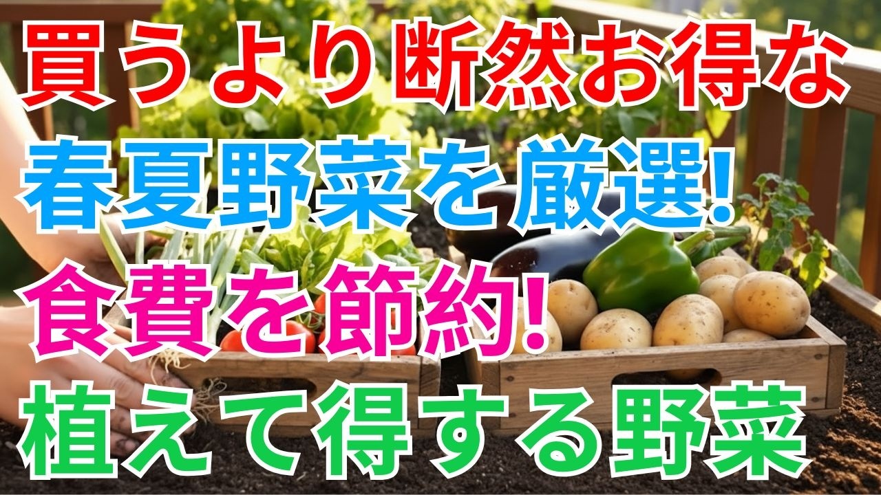 【絶対失敗しない】家庭菜園で食費が本当に減る！？買う前に見て。春夏野菜が“確実に得する”育て方【農家のコツ】