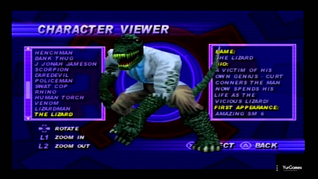 Spider-Man (PS1) All Characters Gallery with Stan Lee!