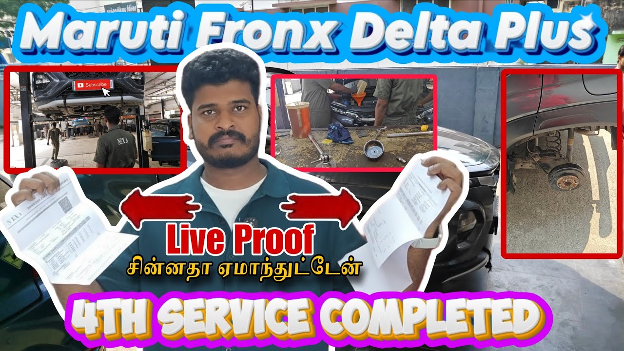Maruti Fronx Delta Plus 4th Service Full Service Cost Detail with Live Proof Nexa Maintenance Update
