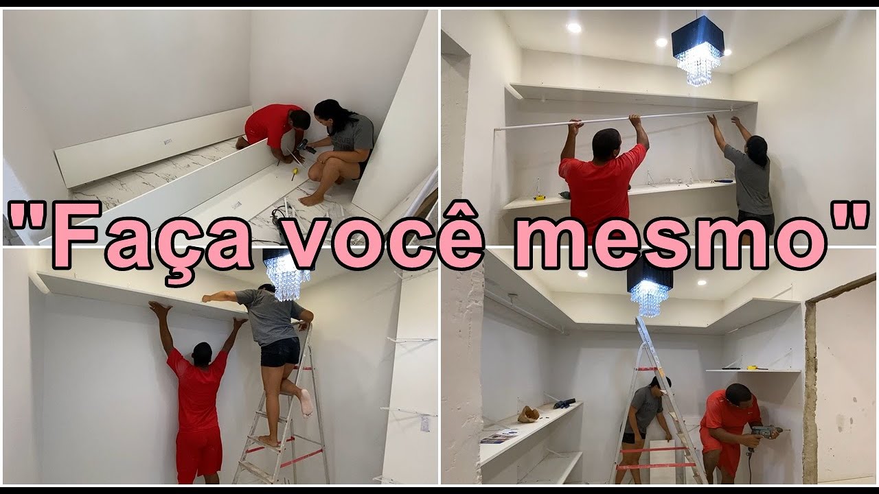 MONTAMOS NOSSO CLOSET GASTANDO POUCO| O resultado ficou incrível 🤩 #diy