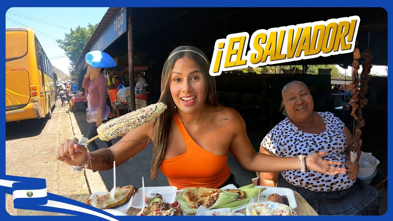 Probando COMIDA CALLEJERA en El Salvador 🇸🇻 @IsaAdventures