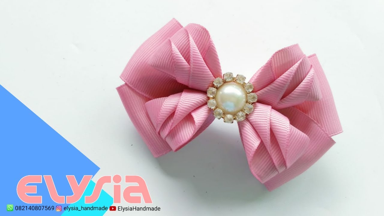 Camada de Fita 🎀 Laço Kanzashi 🎀 Ribbon Bow 🎀 DIY by Elysia Handmade