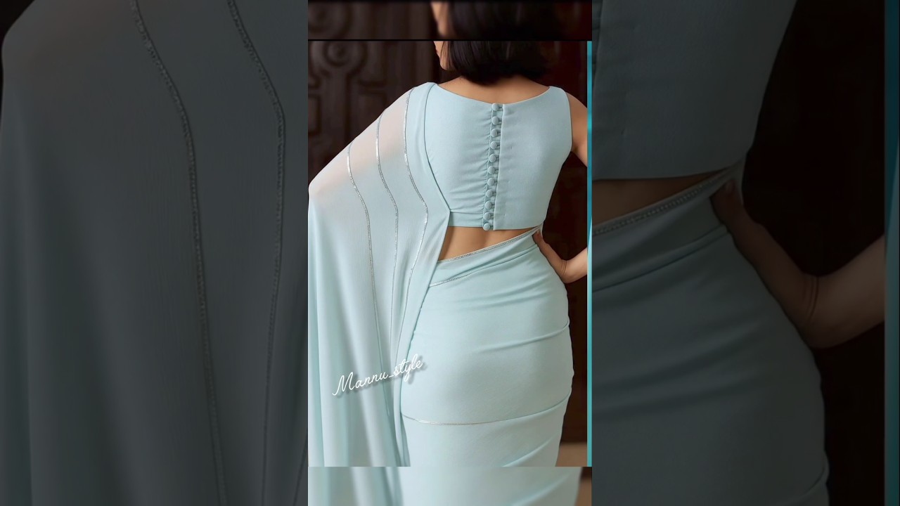💕Very Stylish Blouse Back Neck Design🥰#blouse #blousedesign  #latestblousedesigns #mannu_style #yt