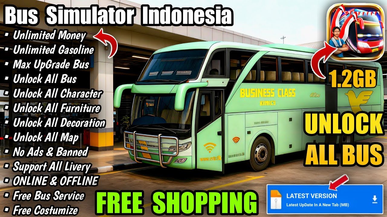Bus Simulator Indonesia Mod Apk 4.4.1 Последняя версия 2026 года | Неограниченные деньги, все авт...
