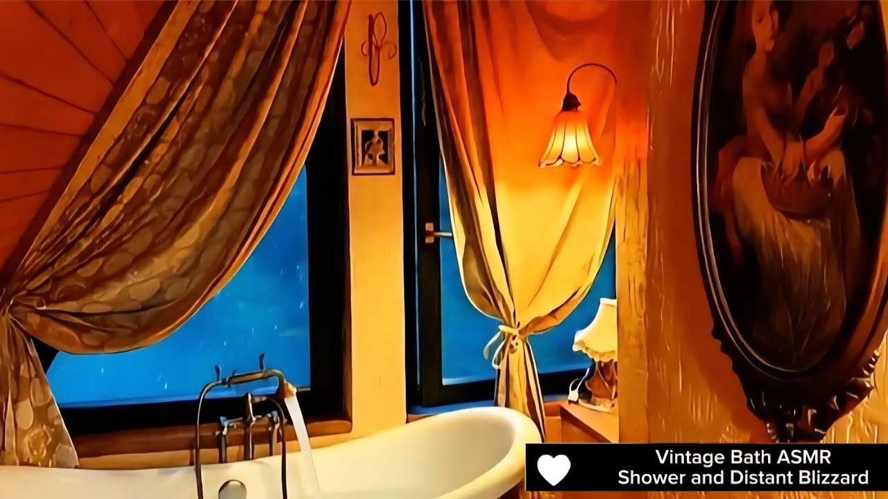 Winter blizzard Bath ambience ASMR | Harghita, Transylvania