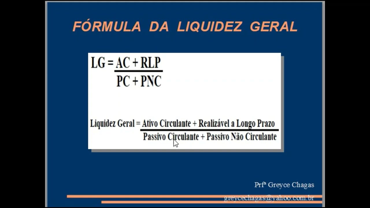 COMO CALCULAR E ANALISAR A LIQUIDEZ GERAL