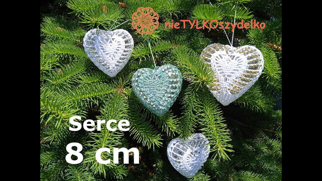 8 cm serce na szydełku, tuorial krok po kroku na szydełkowe serduszko