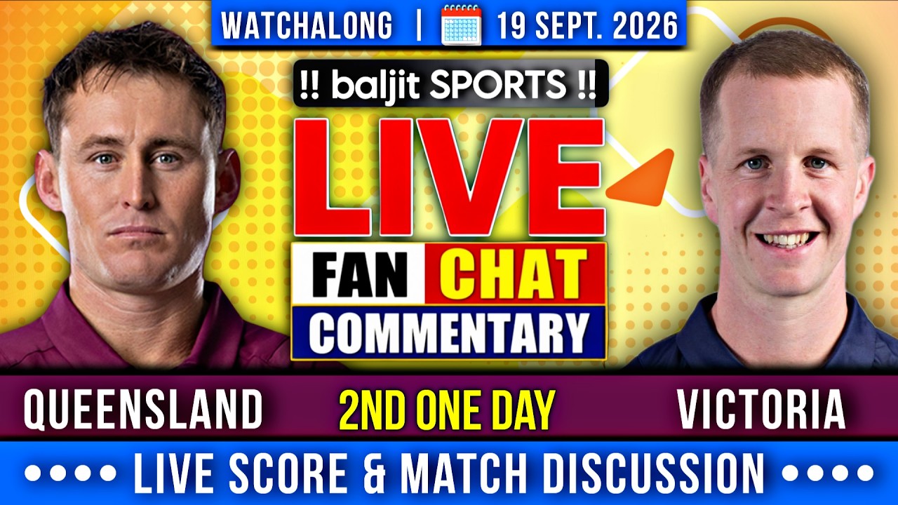 🔴 QLD vs VIC | Queensland vs Victoria | 2nd One Day | Live Score & Fan Commentary