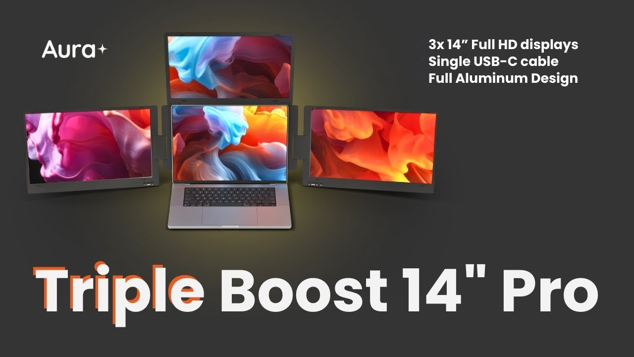 World first: The world's 1st triple display with a single USB-C cable